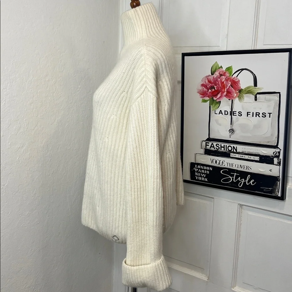 Aspen Collection 100% Cashmere Funnel Neck Sweater Size XS